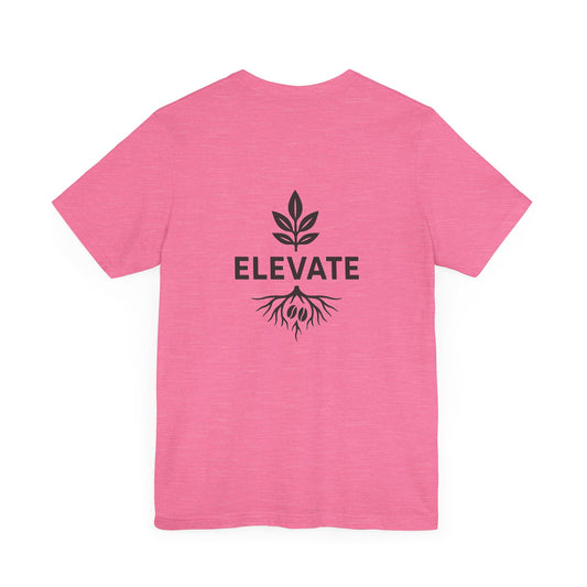 Elevate Pink Tee – Bougie Unisex Shirt with Bold Roots & Coffee Energy | Soft Premium Cotton